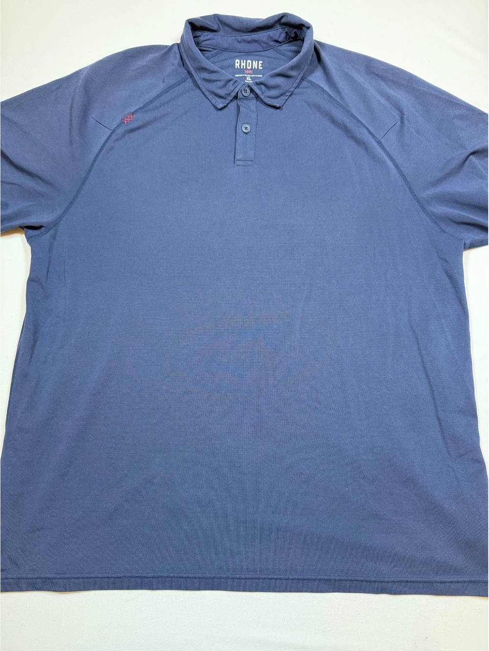 Rhone blue short sleeve polo shirt